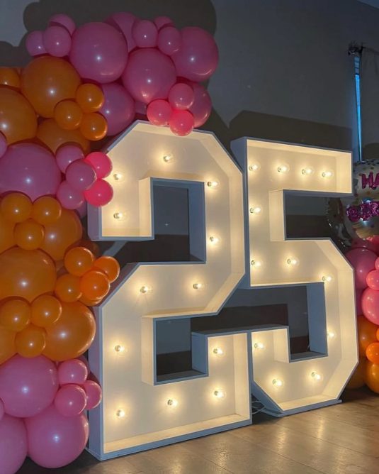 4'2"FT Light-Up Marquee Numbers 0–9 + Extra 2
