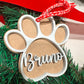 Custom Dog Paw Ornament