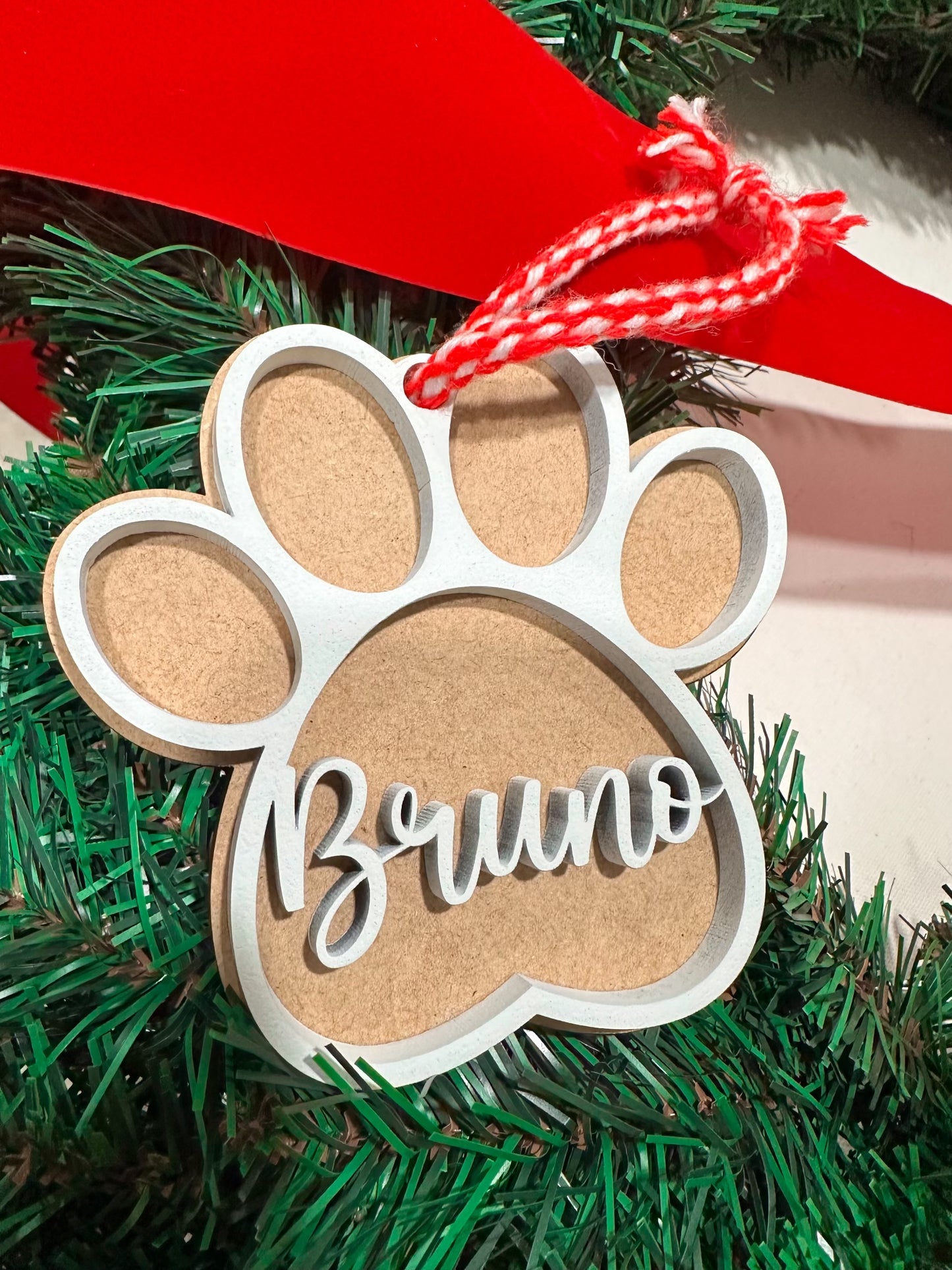 Custom Dog Paw Ornament