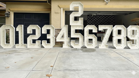 4'2"FT Light-Up Marquee Numbers 0–9 + Extra 2