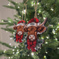 Highland Cow Print On Wood Ornament SETS