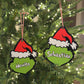 Grinch Print On Wood Ornament SETS