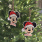 Mickey Print On Wood Ornament SETS
